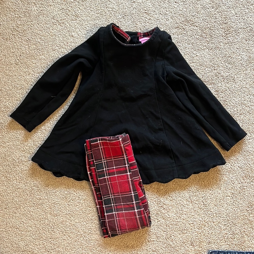 Plaid pant set